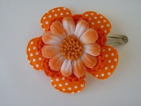 Haarspeld Daisy - oranje - 0