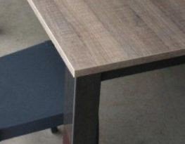 Binnen tafel, blank gelakt stalen frame, div. bladkleuren - 3