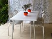 Kunststof design tafel Flash met aluminium poten. - 5 - Thumbnail