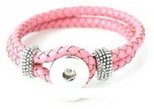 Armband voor 1 chunk roze click button dames sieraden online kopen - 2