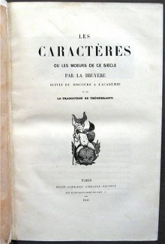 Les Caractères ou les moeurs de ce siècle 1845 Bruyere - 5