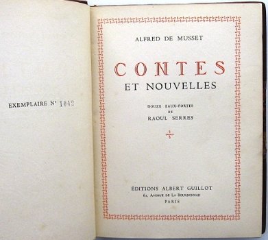 Musset 1946 Contes et Nouvelles #1042/1800 Serres - Binding - 4