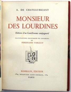 Chateaubriant 1941 Monsieur des Lourdines - Binding - 3