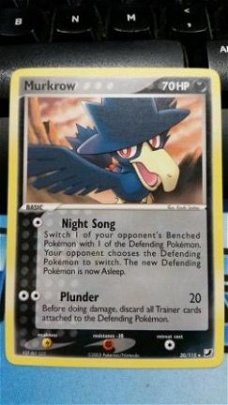 Murkrow  30/115  Rare Ex Unseen Forces