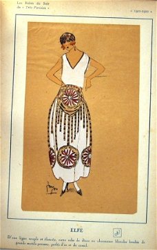 Tres Parisien 1921-22 TWEE stuks Art Deco Mode Pochoir ill.