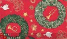 Quiltstofje Kerst Krans/duifjes 49 x 56 cm - 1 - Thumbnail