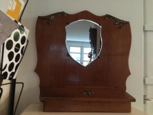 Brocante, vintage halspiegel met kammenbakje - Afbeelding 7