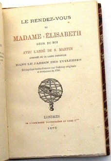 Le Rendez-vous de Madame Élisabeth 1875 #2/100 Curiosa