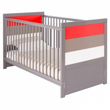 Babybox babybed kinderbed rood 2 in 1 meegroeibed - 2