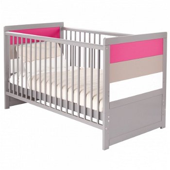 Babybox babybed kinderbed roze 2 in 1 meegroeibed - 4