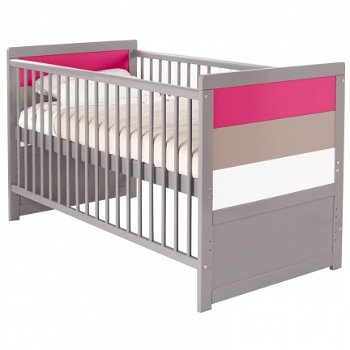 Babybox babybed kinderbed roze 2 in 1 meegroeibed - 5