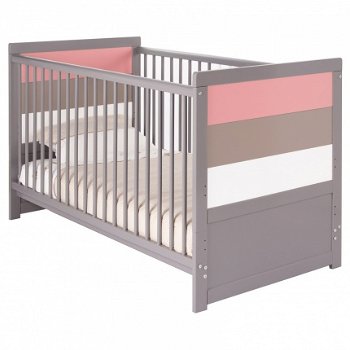 Babybox babybed kinderbed lichtroze 2 in 1 meegroeibed - 2