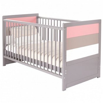 Babybox babybed kinderbed lichtroze 2 in 1 meegroeibed - 4