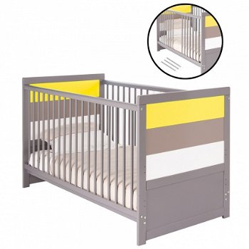 Babybox babybed kinderbed geel 2 in 1 meegroeibed - 1