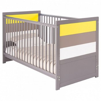 Babybox babybed kinderbed geel 2 in 1 meegroeibed - 2