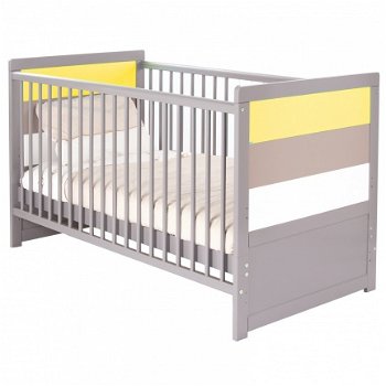 Babybox babybed kinderbed geel 2 in 1 meegroeibed - 4