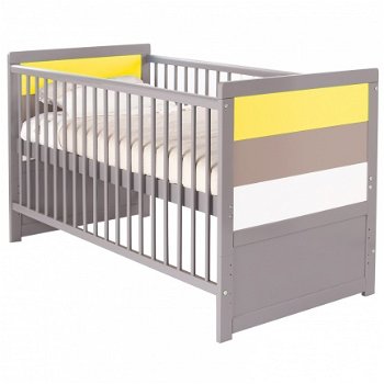 Babybox babybed kinderbed geel 2 in 1 meegroeibed - 5