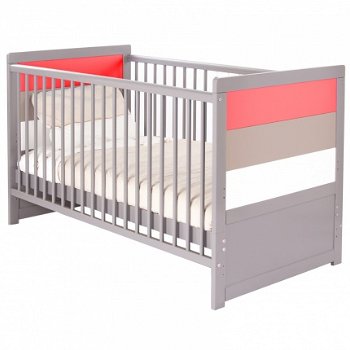 Babybox babybed kinderbed rood 2 in 1 meegroeibed - 4