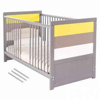 Babybox babybed kinderbed geel 2 in 1 meegroeibed - 3