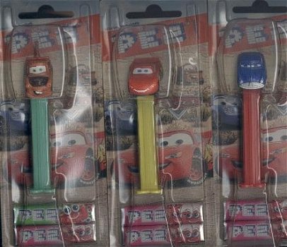 Disney Pixar Cars pez snoepdispenser x 4 onder blister - 1