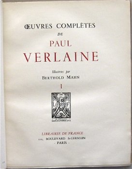 Paul Verlaine 1931 Oeuvres Completes - Gelimiteerde oplage - 3