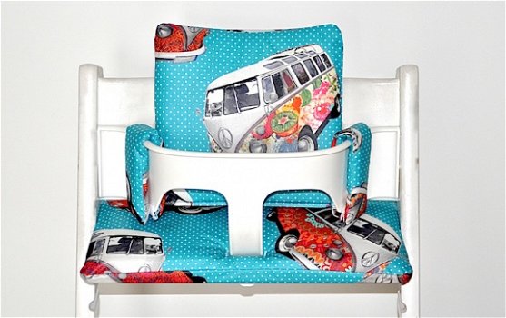 tripp trapp kussen gecoat ' Retro VW bus' - 1