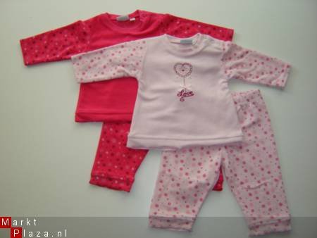 NIEUWE Badstof PYJAMA maat 56 - 62 of 68 Roze - 5