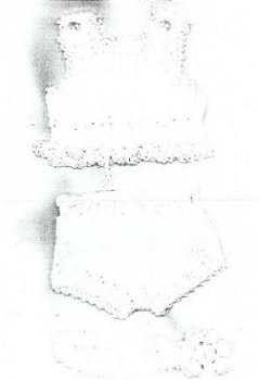 Breipatroon ondergoed & Haarband voor pop/beer 32-35 cm - 1