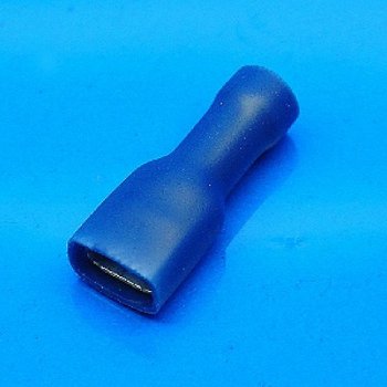 Vlaksteekhuls Blauw Geisoleerd 6,4X0,8 Mm-50 Stuks - 1