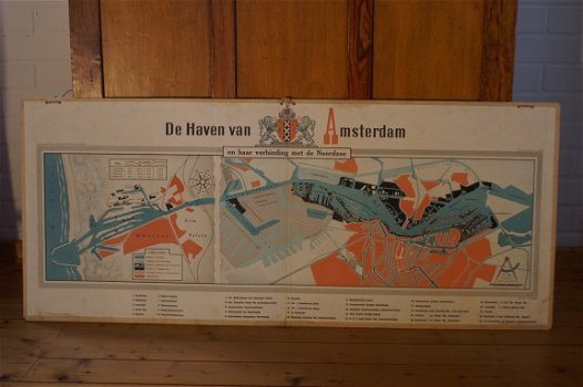 Schoolkaart van de haven van Amsterdam. - 1