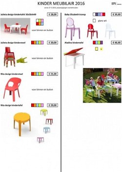 Barok kinderstoelen met design tafel Julieta, div. kleuren - 6
