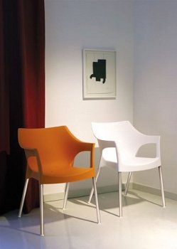 Kunststof design stoel Po in diverse kleuren. - 6