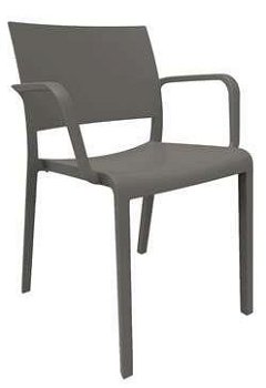 Nieuw kunststof design stoel Fi met smalle arm, div kleuren. - 3