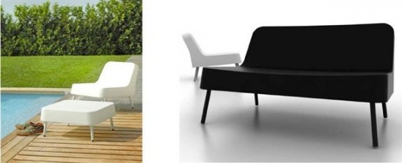 Lounge set, Spaans design. Stoel, tafel en bank ook los - 1