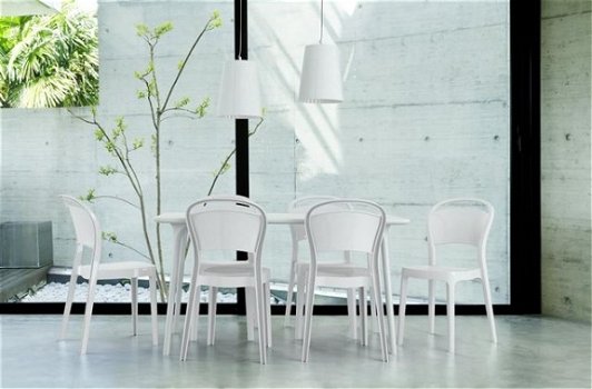 Kunststof ranke design stoel Bee / Bo glans en transp - 1