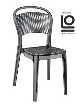 Kunststof ranke design stoel Bee / Bo glans en transp - 5