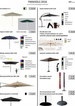 Parasol Piza 2.5 rond, div. kleuren - 3