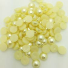 pearls 6 mm yellow, 200 stuks