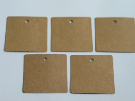 5 kraft tags square - 1