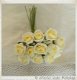 Brocante foam roosjes wit 2cm (bosje 12 stuks) bruiloft corsage - 2 - Thumbnail