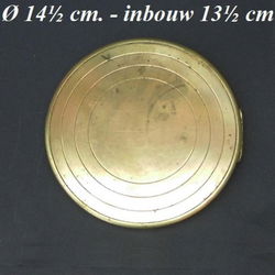 === Achter deur pendule = koper = oud === 27038