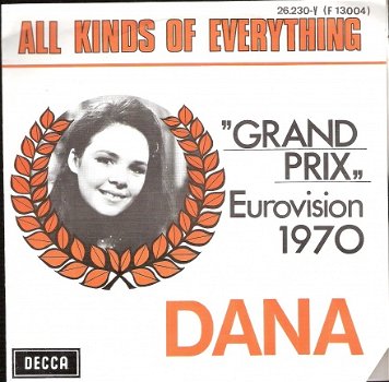 Dana -All Kinds Of Everything - Belgium pressed/ 1970 Eurovision Song Contest - 1