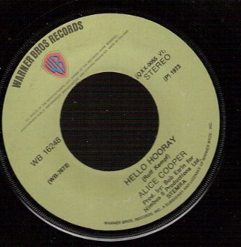 Alice Cooper -Hello Hooray - 1973 vinylsingle - 1