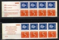 Nederland postzegelboekje 16 a en b postfris