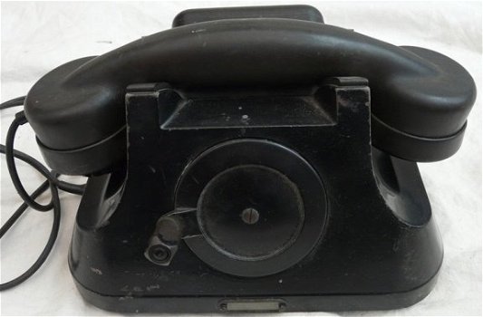 Telefoon Toestel LB, Inductie, Bureau model, Atea type 1949, MvO, jaren'50/'60.(Nr.8) - 0