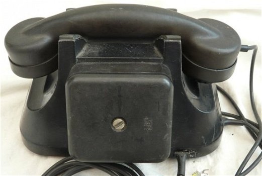 Telefoon Toestel LB, Inductie, Bureau model, Atea type 1949, MvO, jaren'50/'60.(Nr.8) - 3