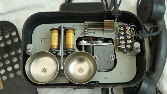 Telefoon Toestel LB, Inductie, Bureau model, Atea type 1949, MvO, jaren'50/'60.(Nr.8) - 6