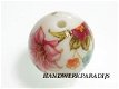 Japanse Acryl kraal Wit met Bloemen 12mm ( a) - 1 - Thumbnail
