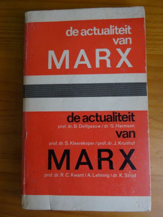 De actualiteit van Marx - diverse auteurs - nr. 1