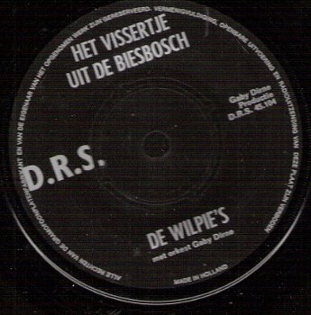 De Wilpie's -Het Vissertje Uit De Biesbosch & Oh, Heerlijk Altena -vinylsingle 1968 - 1